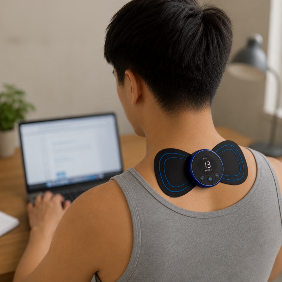 Masseur EMS Cervical & Corps | Soulagement douleurs musculaires en 15 min