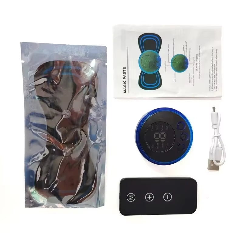 Electric Muscle Massager Set EMS Neck Massage Machine With8 Modes and 19 Strength Levels Portable Vibrating Treatment Instrument