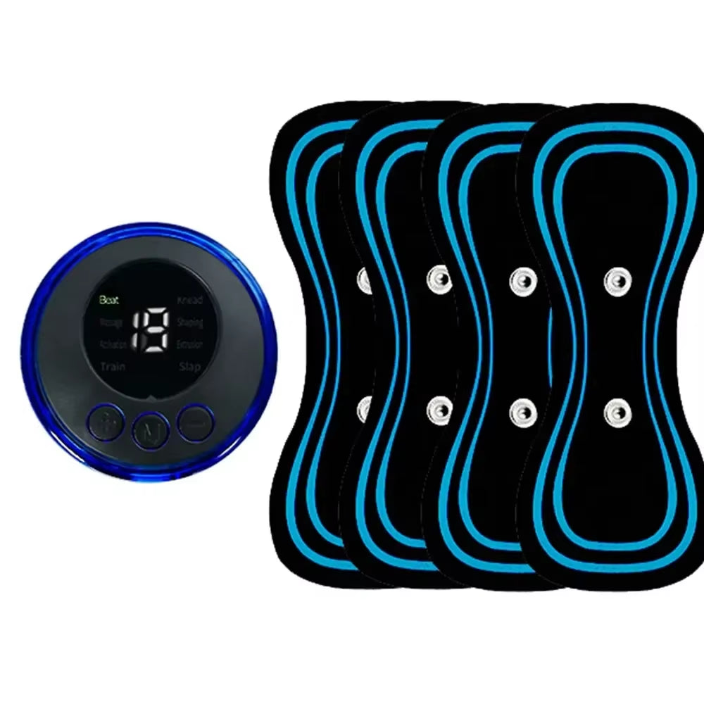 Electric Muscle Massager Set EMS Neck Massage Machine With8 Modes and 19 Strength Levels Portable Vibrating Treatment Instrument