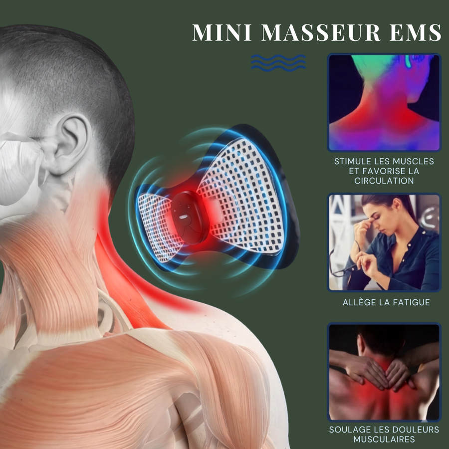 Masseur EMS Cervical & Corps | Soulagement douleurs musculaires en 15 min