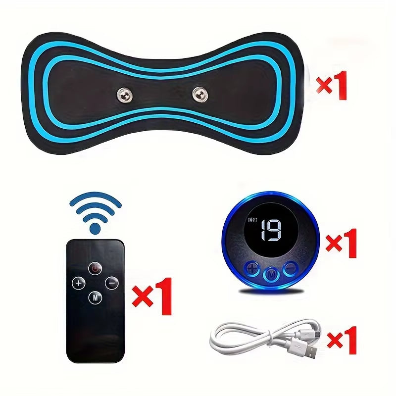 Electric Muscle Massager Set EMS Neck Massage Machine With8 Modes and 19 Strength Levels Portable Vibrating Treatment Instrument